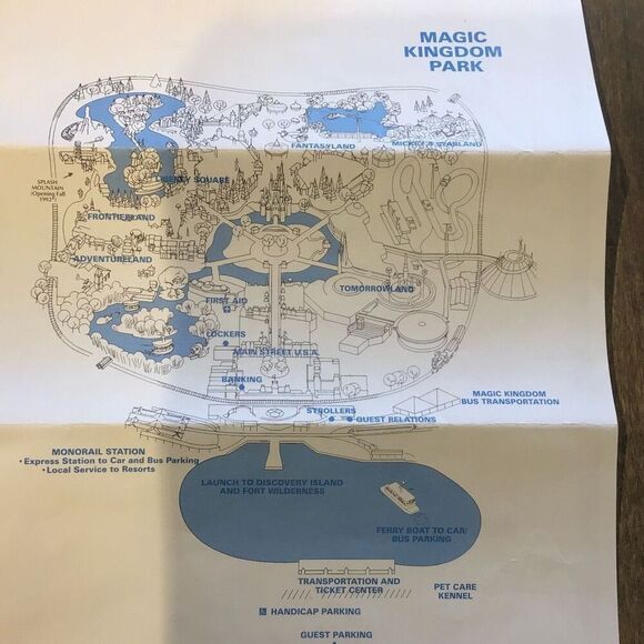Vintage Walt Disney World resort map - Picture 4 of 11